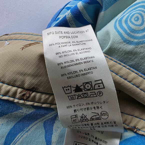 PATAGONIA Vintage Wavefarer Logo Swim Trunks Board Shorts Baggies Waist Size 33 - Picture 12 of 13